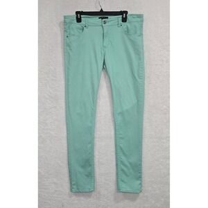 Forever 21 Women's Mint Green Denim Jeans Size 30‎ Skinny Pants Stretch Mid Rise